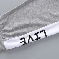 Boys Letter Print Constrast Track Pants - PrettyKid