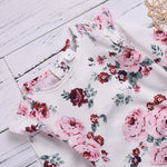 Toddler Girls Long Sleeve Floral Top Solid Color Skirt - PrettyKid