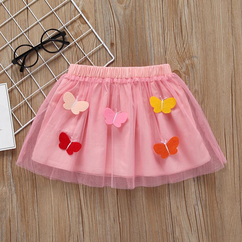 Girls Cute Butterfly Print Top & Butterfly Mesh Skirt - PrettyKid