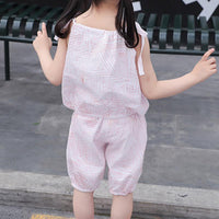 2-piece Geometric Pattern Tops & Shorts for Toddler Girl - PrettyKid