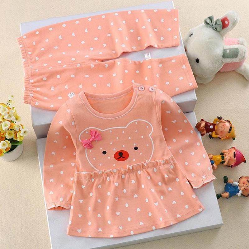 2-piece Bear Pattern Suit for Baby Girl - PrettyKid