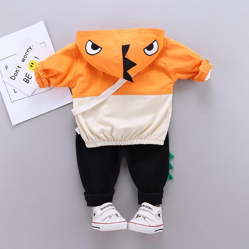 2-piece Cartoon Design Hooded Coat & Pants for Children Boy - PrettyKid