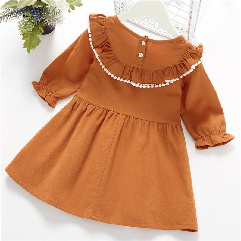 Casual Solid Dress for Toddler Girl - PrettyKid