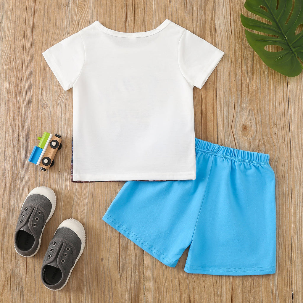 9months-4years Toddler Boy Sets Children's Summer Clothes Two-Piece Suit New Boys Sports Short-Sleeved T-Shirt & Shorts - PrettyKid