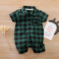 Plaid Bodysuit for Baby Boy Wholesale children's clothing - PrettyKid