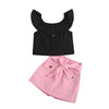 18M-6Y Doll Collar Sleeveless Sweet Candy Style Toddler Girls Clothing Sets Wholesale Girls Clothes - PrettyKid