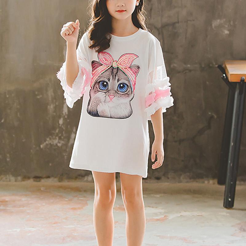 Cat Pattern Dress for Girl - PrettyKid