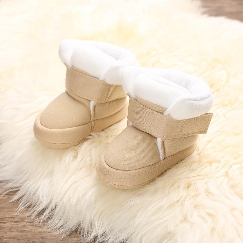 Velcro Design Soft Cotton Fabric Baby Shoes - PrettyKid