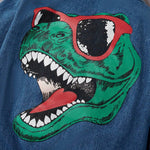 COTTNBABY Cartoon Dinosaur Print Street Style Denim Jacket - PrettyKid