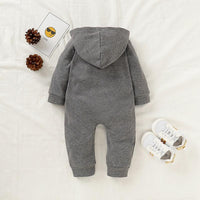 Solid Hooded Jumpsuit for Baby - PrettyKid