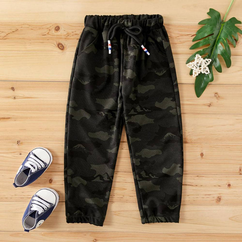 COTTNBABY Toddler Boy Camouflage Casual Sweatpants Harem Pants - PrettyKid