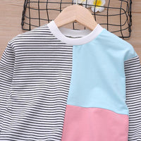 2-piece Color-block Sweatshirts & Pants for Toddler Girl - PrettyKid