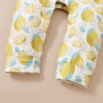 Baby Girl Lemon Pattern Jumpsuit - PrettyKid