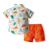 18M-6Y Cute Casual Short Sleeve Dinosaur Shirt Shorts Toddler Boys Sets Wholesale Boys Clothing