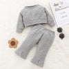 Wholesale Baby Casual Solid Color Sweater & Flare Pants in Bulk - PrettyKid