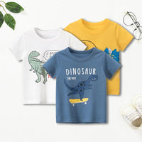 Grow Boy Dinosaur Pattern T-shirt - PrettyKid