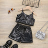 18M-6Y Versatile PU Leather Sling Solid Color Toddler Girls 2 Piece Set Wholesale Girls Fashion Clothes - PrettyKid