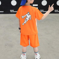 Boy Color-block Quick-drying Jersey Suit - PrettyKid