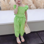 2-piece Plaid Suit for Toddler Girl Children's Clothing - PrettyKid