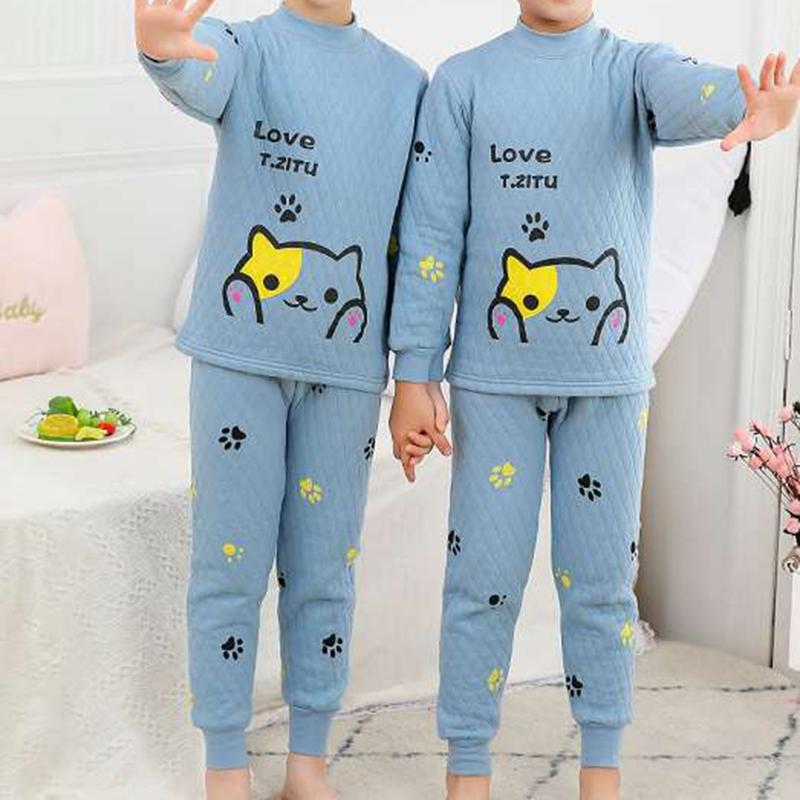 2-piece Cartoon Design Thick Pajamas Sets for Boy - PrettyKid