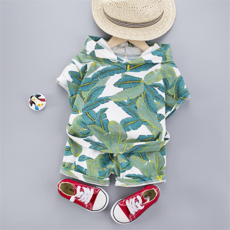 2-piece Hooded T-shirt & Shorts for Toddler Boy - PrettyKid