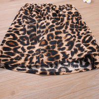 2-piece Long-sleeve & Leopard Skirt for Toddler Girl - PrettyKid