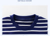 Toddler Kid Blue Striped Round Neck Long Sleeve Pullover Sweater - PrettyKid