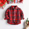 Christmas Boys Suit Sets Plaid Shirt And Green Suspender Pants - PrettyKid