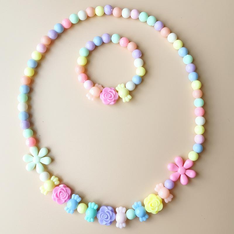 buy childrens clothes wholesale Acrylic The Girl Necklace - PrettyKid