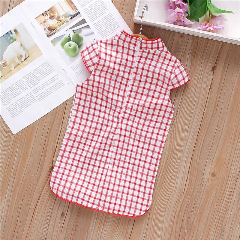 New Born Girl Red Plaid Eleguard Vintage Dress - PrettyKid