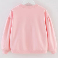 little girl clothing vendors Kid Girl Peach Heart Sweater - PrettyKid