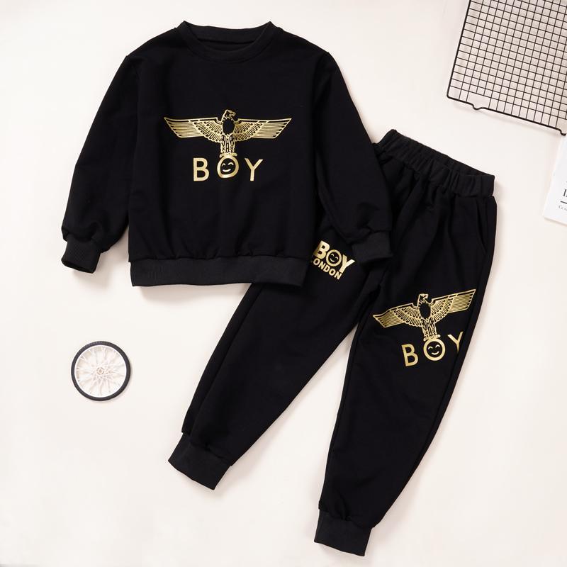 2-piece Letter Pattern Sweatshirts & Pants for Boy - PrettyKid