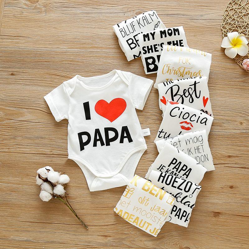 Baby Love Letter Cotton Summer Bodysuit - PrettyKid