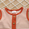 Baby Sleeveless Striped Jumpsuit - PrettyKid