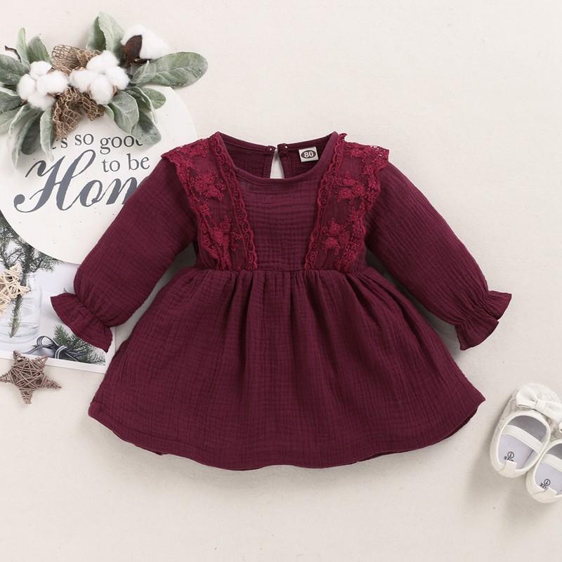 Solid Ruffle Dress for Toddler Girl - PrettyKid