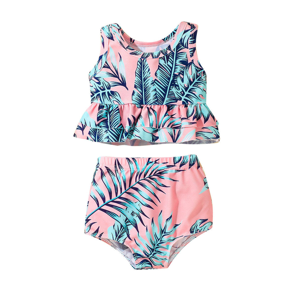 9months-4years Baby Toddler Girl Swimwear Children Two-Piece Swimming Suit - PrettyKid