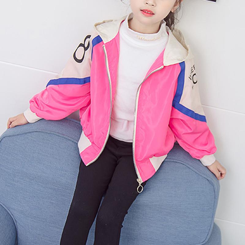 kids clothing distributor Kid Girl Printing Letter Long Sleeve Trench Coat - PrettyKid