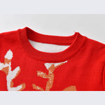 Wholesale Toddler Girl Deer Cute Christmas Pullover in Bulk - PrettyKid