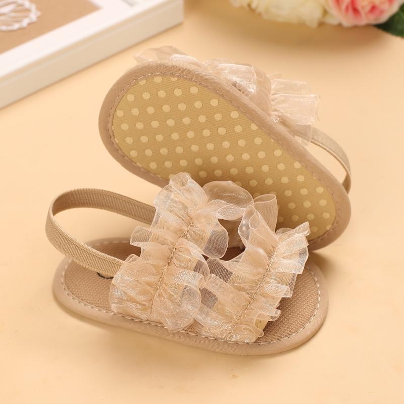 Baby Girl Lace Trim Shoes Children's Clothing - PrettyKid