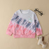Colorblock Tie-Dye Pullover Top Toddler Girl Unicorn Sweatshirt - PrettyKid