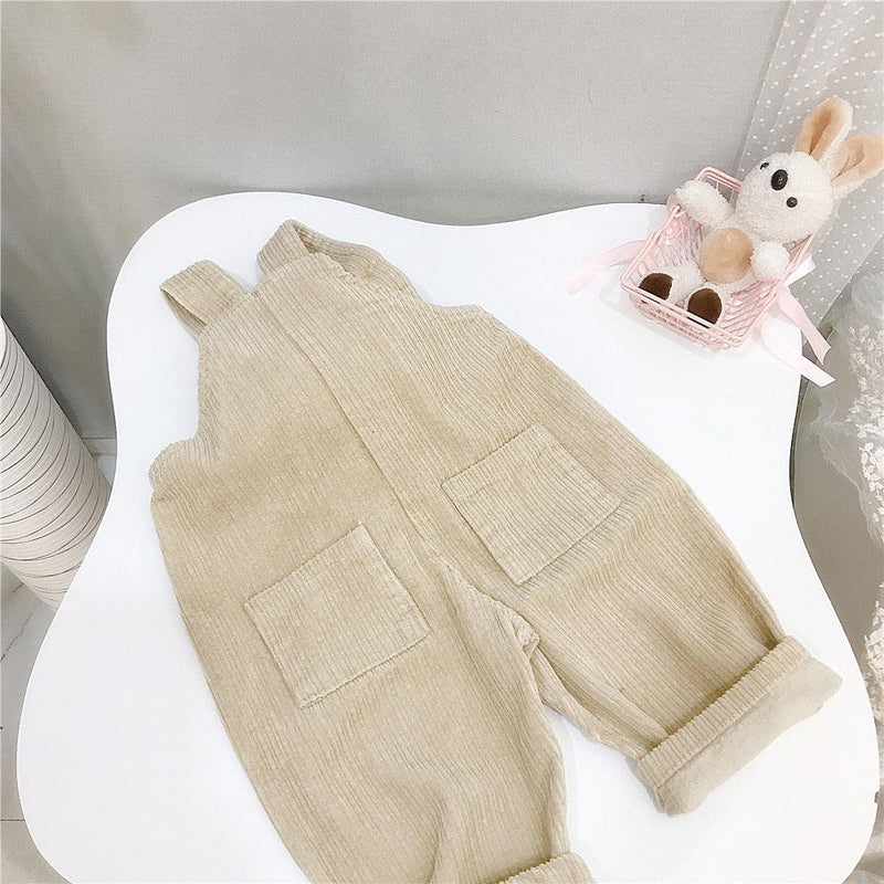 Baby Bear Pocket Overalls Baby Corduroy Overalls - PrettyKid