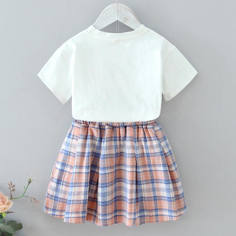 2-piece Plaid Dress Set for Toddler Girl - PrettyKid