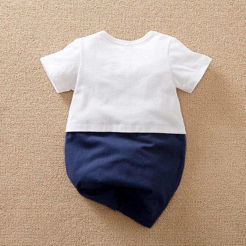 Baby Boy Color-block Printed Jumpsuit - PrettyKid