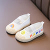 wholesale girls dresses toddle girl smiling letter printing Velcro Canvas Shoes Wholesale - PrettyKid