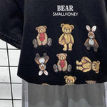 Boy Cartoon Bear Pattern T-shirt & Pants - PrettyKid