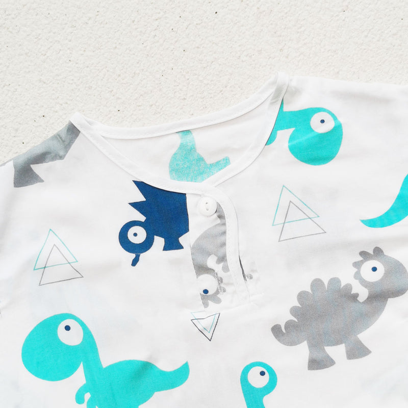 infant t shirts wholesale Toddler Boy Dinosaur Print Long Sleeves Pajamas Top & Pants - PrettyKid