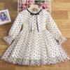 2-7Y Toddler Girls Polka Dots Mesh Long Sleeve Dresses Toddler Girl Spring Clothes - PrettyKid