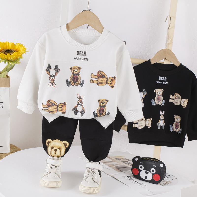 2-piece Cartoon Design Sweatshirts & Pants for Children Boy - PrettyKid