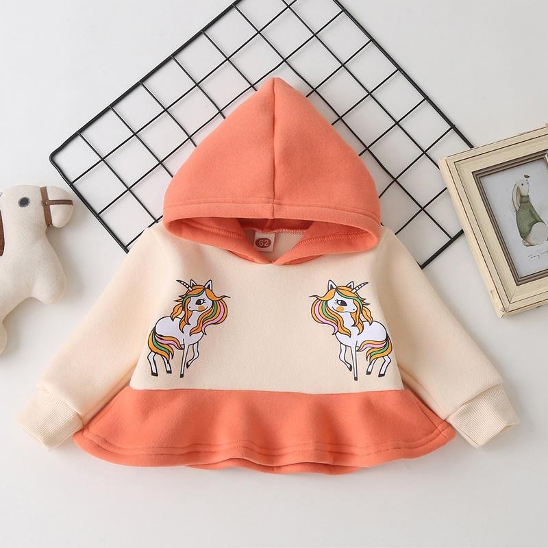 Unicorn Pattern Hoodie for Baby Girl - PrettyKid