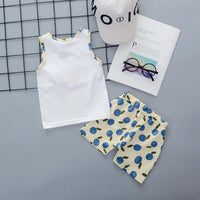 2-piece Balloon Pattern Vest & Shorts for Children Boy - PrettyKid